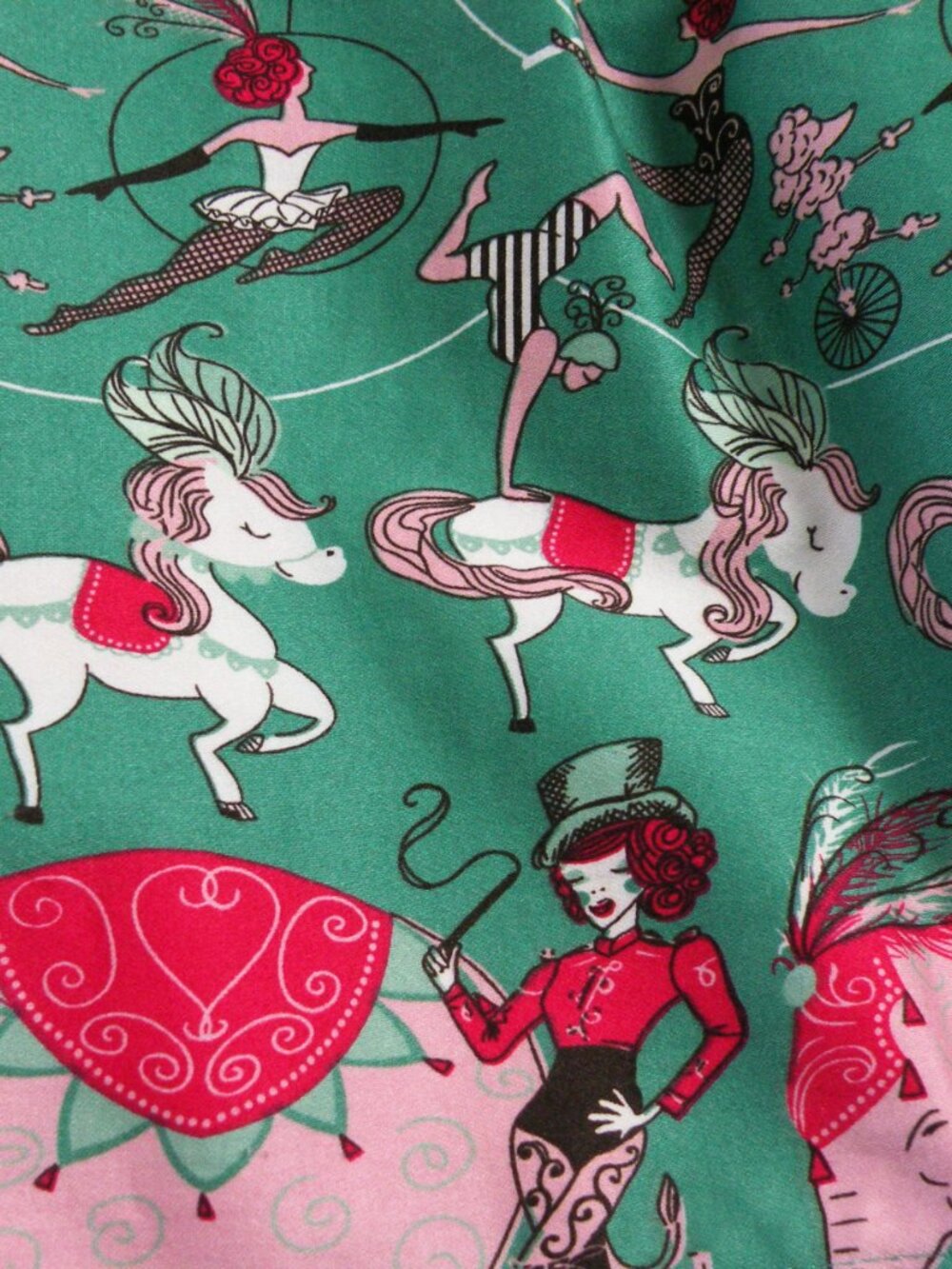 Lindy Bop Casey Circus Print Full Circle Swing Pleated Skirt 6 - Picture 2 of 7